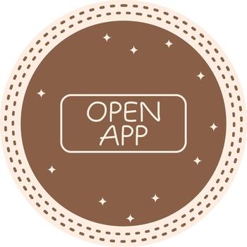 Open App Slim Button Branded User Experience Symbol vector