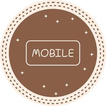 Mobile Slim Button Custom User Interface Graphic vector