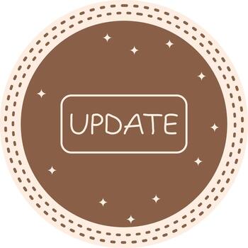 Update Slim Button Concise UI Layout vector