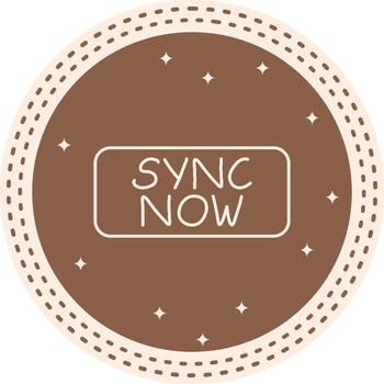 sincronizar ahora Delgado botón funcional ui gráfico elemento vector