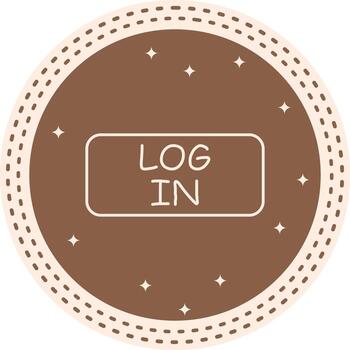 Iniciar sesión en Delgado botón sin costura creativo diseño diseño vector