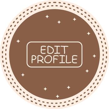 editar perfil Delgado botón núcleo digital diseño característica vector