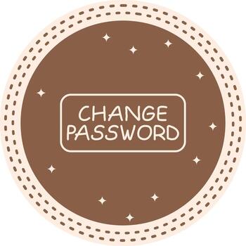 Change Password Slim Button Strong Visual Branding Symbol vector