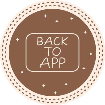 Back to App Slim Button Intuitive Digital Graphic Layout vector