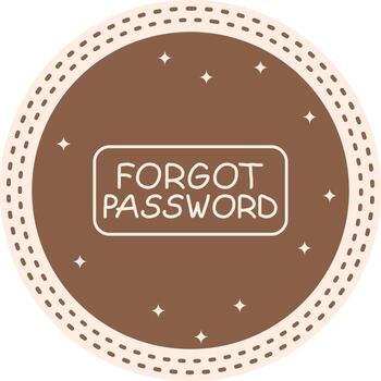 Forgot Password Slim Button Minimal Clean Graphic Object vector