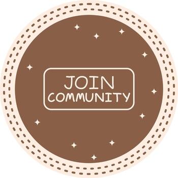 Join Community Slim Button Vibrant Web Design Element vector