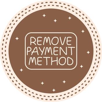 eliminar pago método Delgado botón estructurado web diseño elemento vector