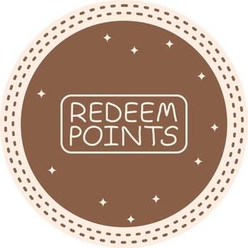 Redeem Points Slim Button Interactive UX Graphic Object vector
