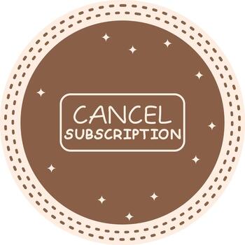 Cancel Subscription Slim Button Distinctive Product Graphic Shape vector