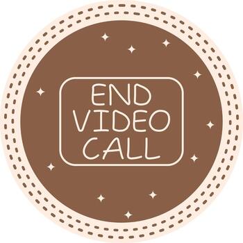 End Call Slim Button Abstract User Interface Shape vector
