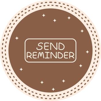 enviar recordatorio Delgado botón innovador visual diseño activo vector