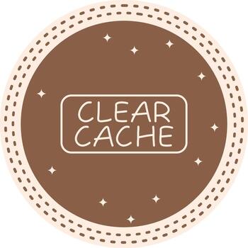 Clear Cache Slim Button Elegant Branding Shape vector