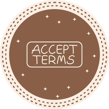 Accept Terms Slim Button Optimized Mobile UI Graphic vector