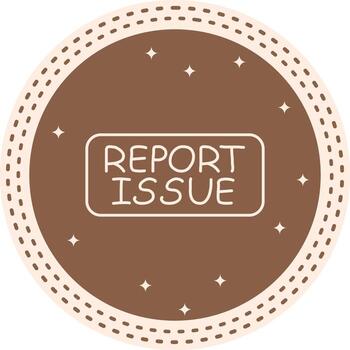 Report Issue Slim Button Functional UI Graphic Element vector
