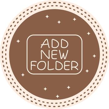 añadir nuevo carpeta Delgado botón vibrante usuario experiencia diseño vector