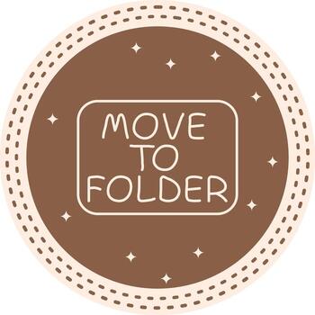 Move to Folder Slim Button Concise Digital Graphic Sketch vector