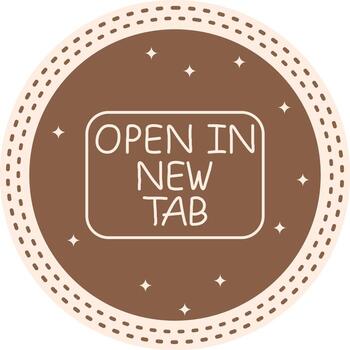 Open in New Tab Slim Button Minimal Clean Graphic Object vector