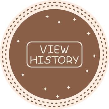 View History Slim Button Clean Digital Sketch Layout vector