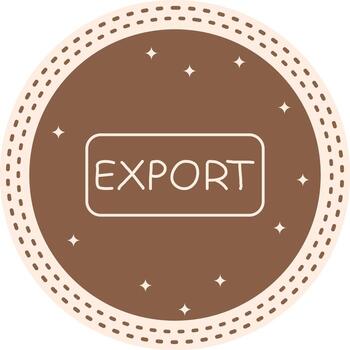 Export Slim Button Functional Mobile Design Graphic vector