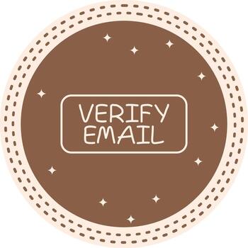 Verify Email Slim Button Adaptive Digital Design Mark vector