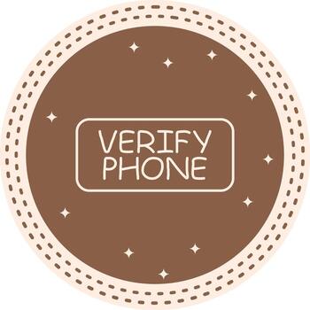Verify Phone Slim Button Consistent Web Graphic Style vector