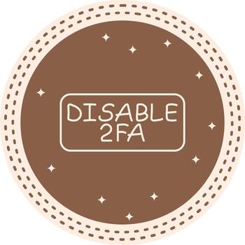 Disable 2FA Slim Button Concise UI Layout vector