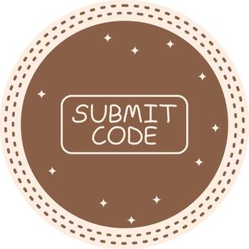 Submit Code Slim Button Fluid Abstract Graphic Shape vector