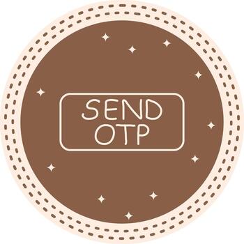 Send OTP Slim Button Unique Web Design Illustration vector