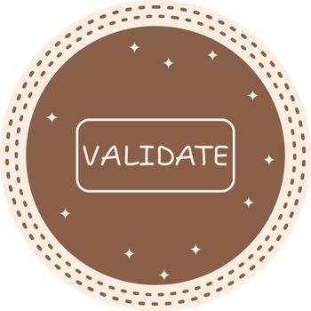 Validate Slim Button Functional Digital Symbol Layout vector