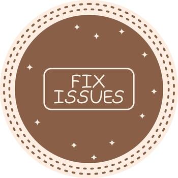 Fix Issues Slim Button Streamlined Visual Design Layout vector