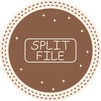 Split File Slim Button Stylish User Interface Asset vector