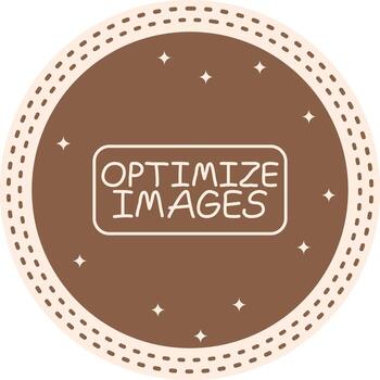 Optimize Images Slim Button Decorative Flat Sketch vector