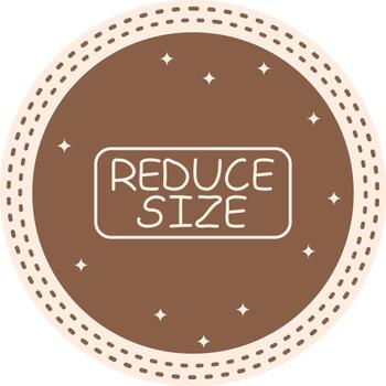 Reduce Size Slim Button High Resolution Design Sketch vector