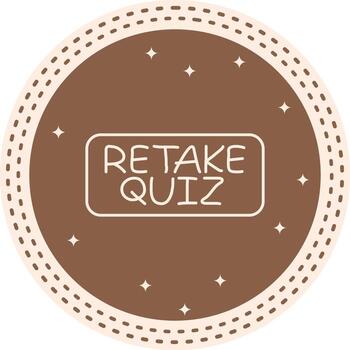Retake Quiz Slim Button Scalable Creative Design Object vector