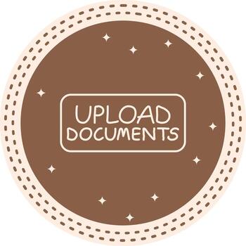 Upload Documents Slim Button Utility Focused Graphic Symbol vector