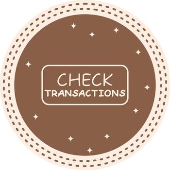 Check Transactions Slim Button Elegant Visual Design Shape vector