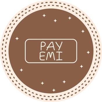 Pay EMI Slim Button Optimized Mobile UI Graphic vector