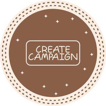 crear Campaña Delgado botón mínimo limpiar gráfico objeto vector