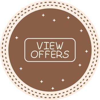 View Offers Slim Button Interactive UX Graphic Object vector