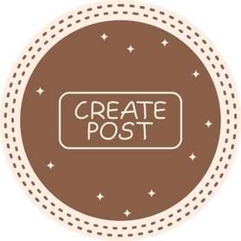 Create Post Slim Button Feature Highlight Design Mark vector