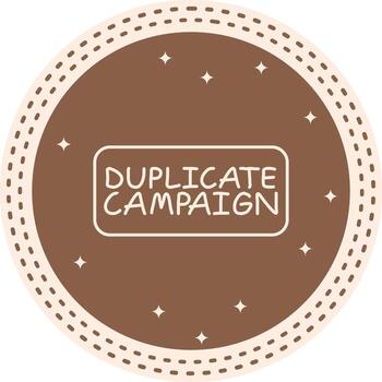 Duplicate Campaign Slim Button Distinctive Digital Graphic Form vector