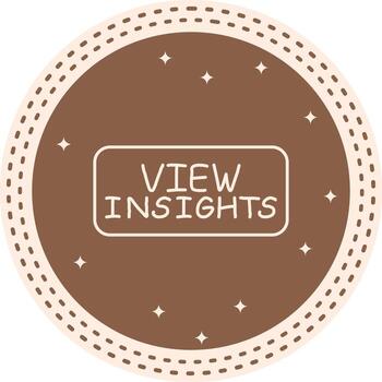 View Insights Slim Button Functional Mobile Design Graphic vector