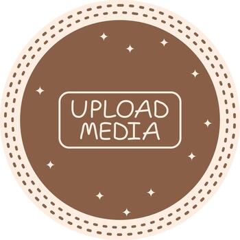 Upload Media Slim Button Professional Web Graphic Form vector
