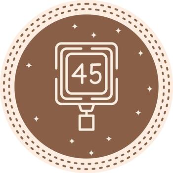 Speed Limit 45 Unique Web Design Illustration vector