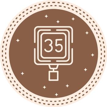 Speed Limit 35 Streamlined Visual Design Layout vector