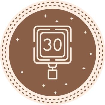 Speed Limit 30 Adaptive Digital Design Mark vector