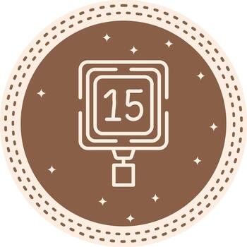 Speed Limit 15 Minimal Web Graphic Form vector