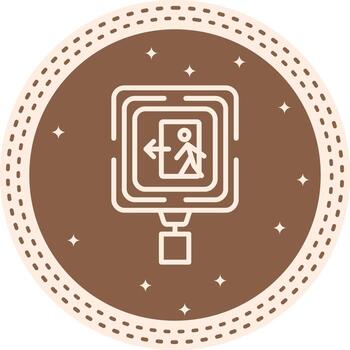 Left Exit Clear Modern Design Object vector