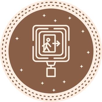 Emergency Exit Vibrant Web Design Element vector