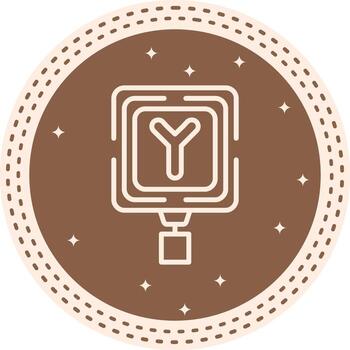 Y Intersection Advanced Digital Layout vector